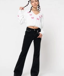 Minga London Clothing Butterfly Queen Crop Cardigan