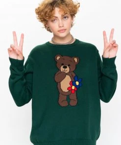 Minga London Cute Teddy Bear Knitted Jumper