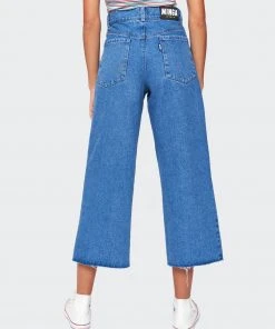 Minga London Clothing Denim Skater Jeans In Mid Blue