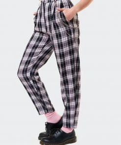 Minga London Clothing Emma Plaid Pants With Chain