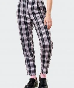 Minga London Clothing Emma Plaid Pants With Chain