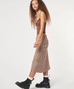 Minga London Jolene Plaid Midi Skirt