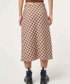 Minga London Jolene Plaid Midi Skirt