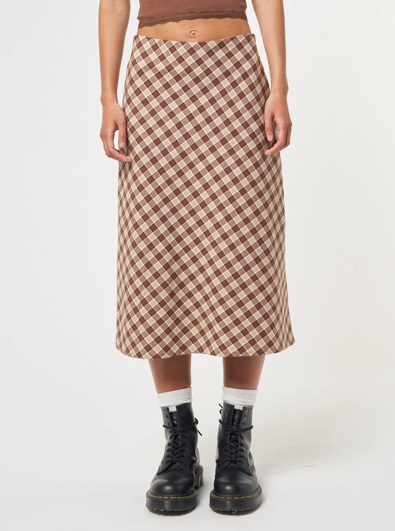Minga London Jolene Plaid Midi Skirt