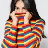 Minga London Clothing Rainbow Ribbed Top