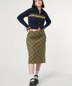 Minga London Dora Plaid Midi Skirt Most Wanted