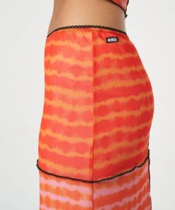 Minga London Clothing Vivid Tie Dye Patchwork Midi Skirt