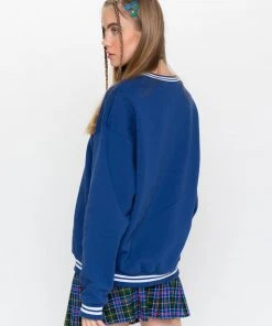 Minga London Minga Sporty Sweater In Blue
