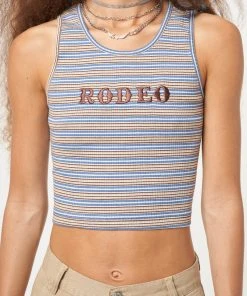 Minga London Rodeo Striped Vest Top Clothing