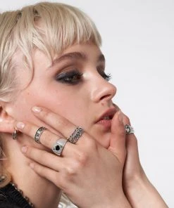 Minga London Ace Of Spades Silver Rings Set Clothing