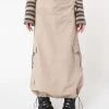 Minga London Clothing Aria Beige Cargo Maxi Skirt