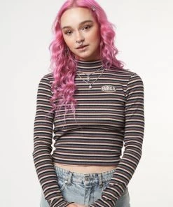 Minga London Ash Striped Ribbed Top Clothing