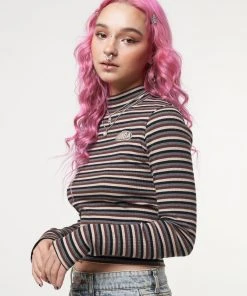Minga London Ash Striped Ribbed Top Clothing
