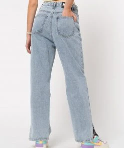 Minga London Asymmetric Straight Leg Jeans