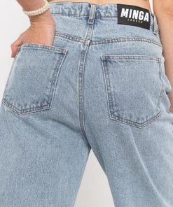 Minga London Asymmetric Straight Leg Jeans