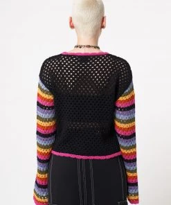 Minga London Most Wanted Bea Flower Power Rainbow Knit Jumper