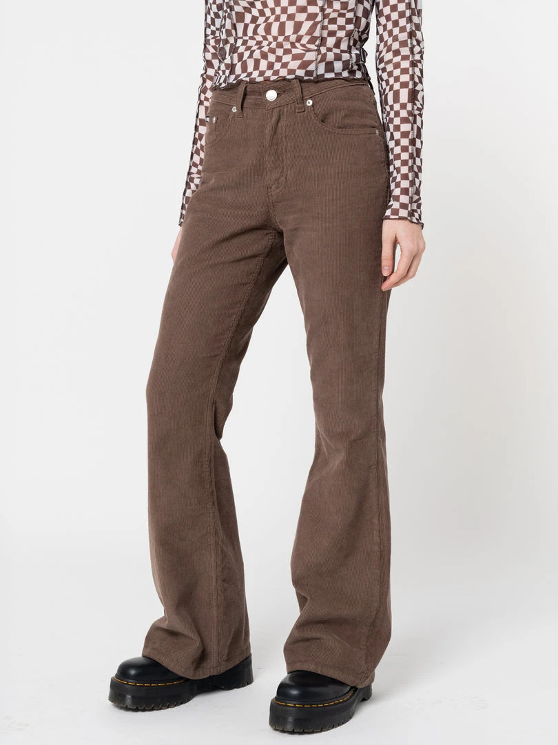 Minga London Clothing Brown Corduroy Flare Pants