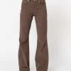 Minga London Clothing Brown Corduroy Flare Pants
