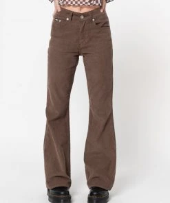 Minga London Clothing Brown Corduroy Flare Pants