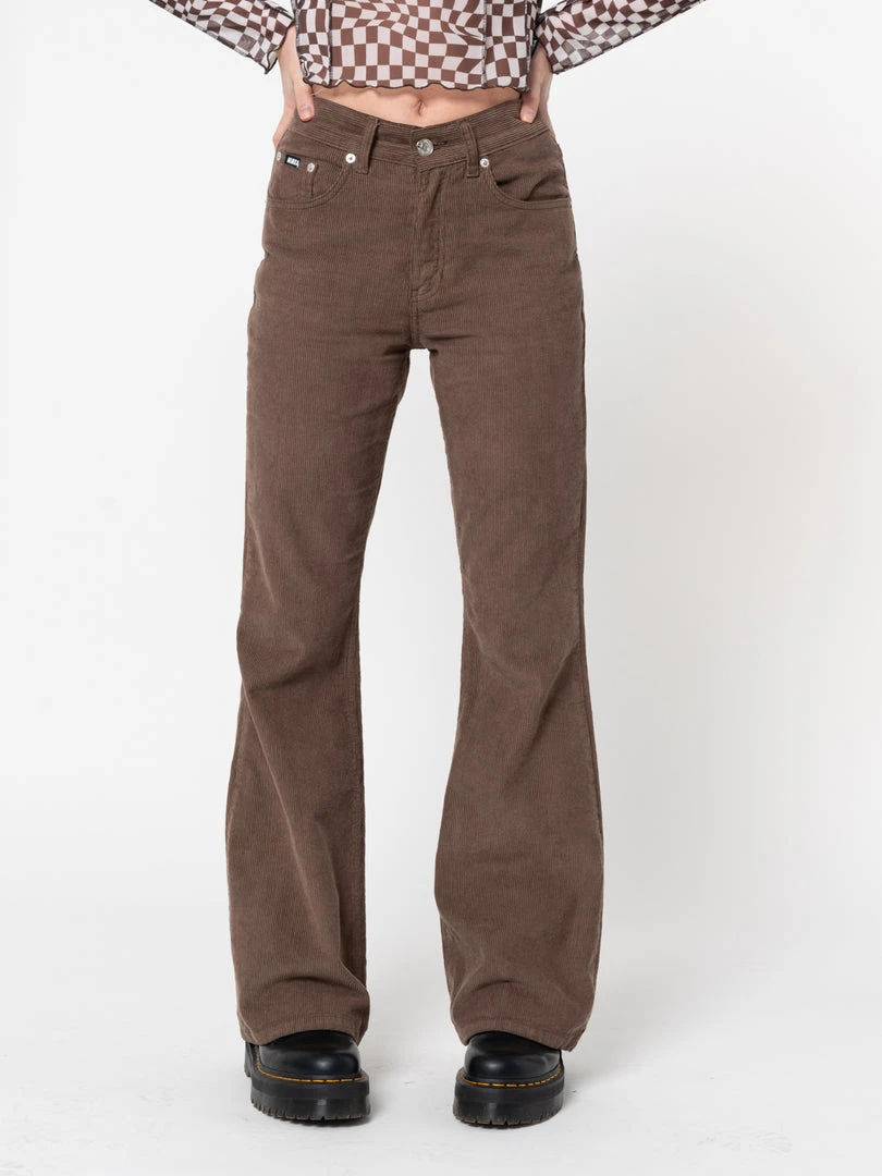 Minga London Clothing Brown Corduroy Flare Pants
