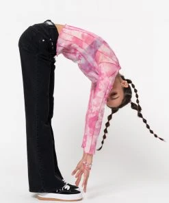 Minga London Butterfly Tie Dye Mesh Top Clothing