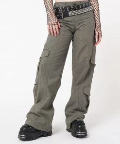 Minga London Clothing Cleo Green Y2k Cargo Pants