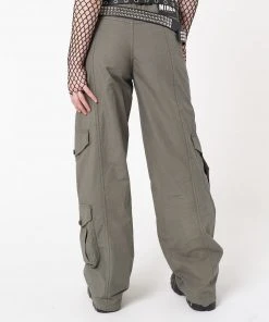 Minga London Clothing Cleo Green Y2k Cargo Pants