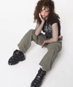 Minga London Clothing Cleo Green Y2k Cargo Pants