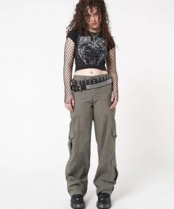 Minga London Clothing Cleo Green Y2k Cargo Pants