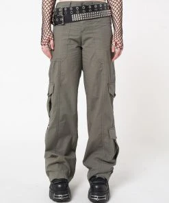 Minga London Clothing Cleo Green Y2k Cargo Pants