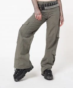 Minga London Clothing Cleo Green Y2k Cargo Pants
