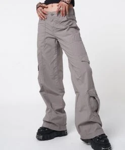 Minga London Cleo Grey Y2k Cargo Pants