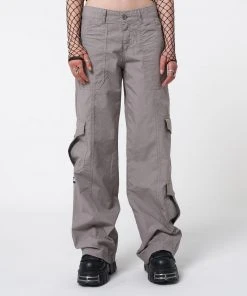 Minga London Cleo Grey Y2k Cargo Pants