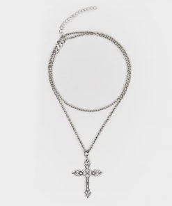 Minga London Crown Of Thorns Silver Necklace Set