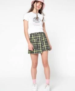 Minga London Clothing Culture Chinese Dragon Lettuce Edge Crop Tee