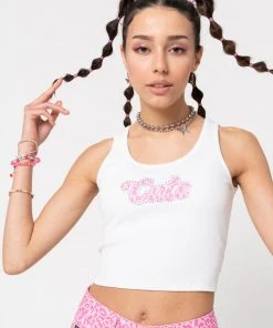 Minga London Cute Ribbed Vest Crop Top