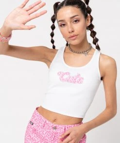 Minga London Cute Ribbed Vest Crop Top