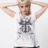 Minga London Dark Angel Rhinestone Devoré T-shirt Most Wanted