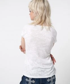 Minga London Dark Angel Rhinestone Devoré T-shirt Most Wanted