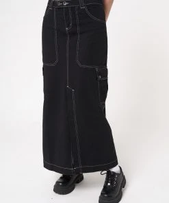 Minga London Deb Black Cargo Maxi Skirt Most Wanted