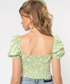 Minga London Eden Floral Milkmaid Top