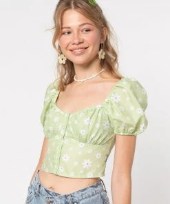 Minga London Eden Floral Milkmaid Top