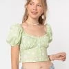 Minga London Eden Floral Milkmaid Top