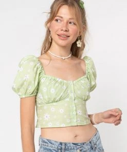 Minga London Eden Floral Milkmaid Top