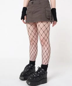 Minga London Ellie Brown Cargo Mini Skirt