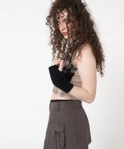 Minga London Ellie Brown Cargo Mini Skirt