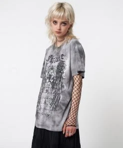 Minga London Fortune Wings Grey Tie Dye T-Shirt