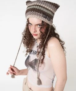 Minga London Goblin Stripes Knit Tie Hat Clothing