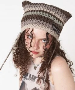 Minga London Goblin Stripes Knit Tie Hat Clothing