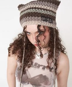 Minga London Goblin Stripes Knit Tie Hat Clothing